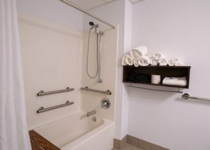 Commercial building - interior remodeling - guest room bathroom