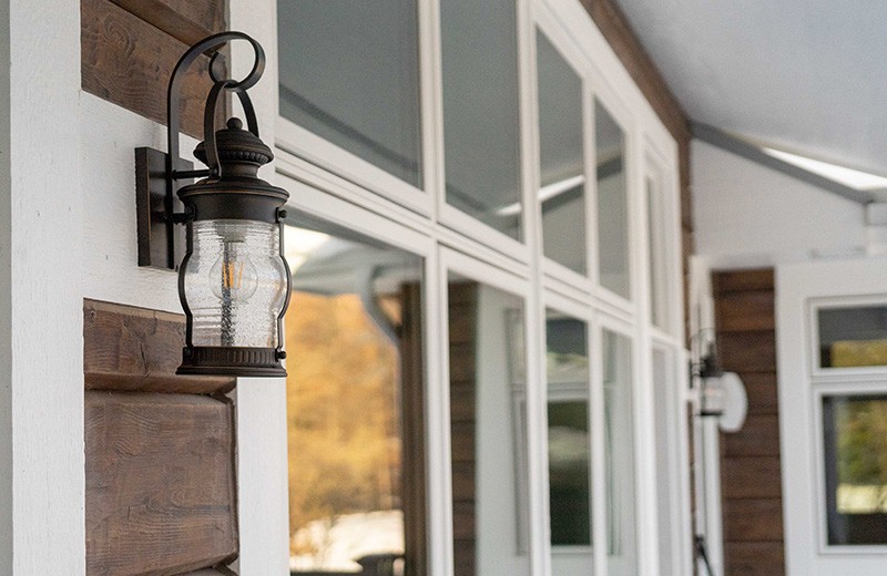Custom built energy efficient home - back porch detail