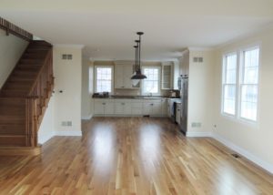 Custom built country home - great room with kitchen