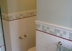 Historic whole house renovation - tile detail in bathroom