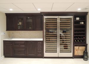 Finished Basement - wine cellar and bar