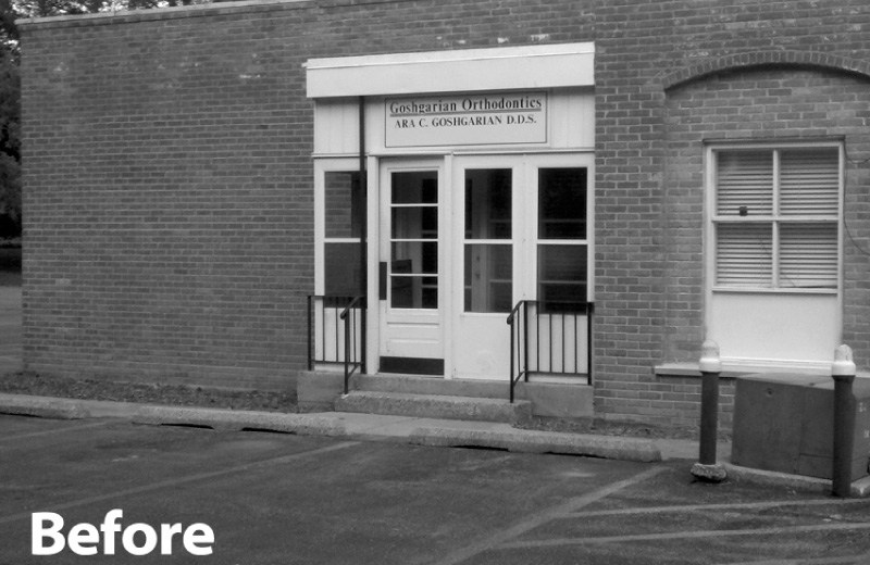 Exterior remodel - office door before