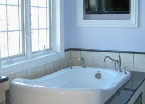Custom built luxury home - master bathroom soaking tub