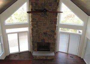 Custom built home - fireplace