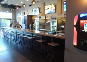 Commercial renovate - expanded the take-out service to include a dine in area with a bar