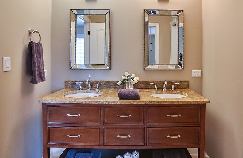 Second Floor Bathroom vanity with 2 sinks