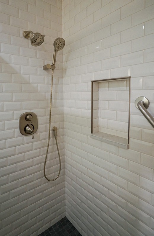 White accessible shower