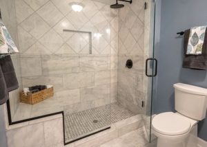 Whole house remodel - lower level bathroom shower