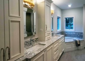 Master Bathroom Suite with Custom Cabinets