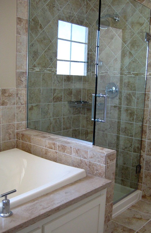 Custom built home - master suite tub and shower