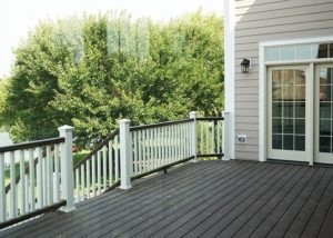 Outside deck, upper level off of the master suite and kitchen