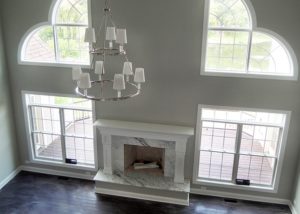 Custom built luxury home - living room, Lakewood, IL