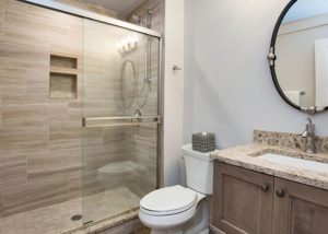 Custom Built Home -lower level bathroom, Medinah, IL