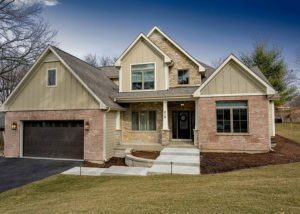 Custom Built Home - front of home, Medinah, IL