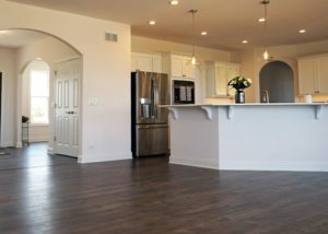 Custom built brick home - kitchen and great room