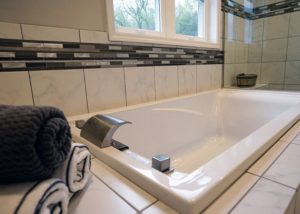 Demolition and rebuild - soaking tub in master suite