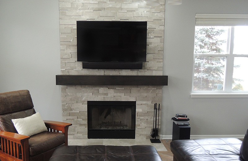 Remodeling - family room and fireplace