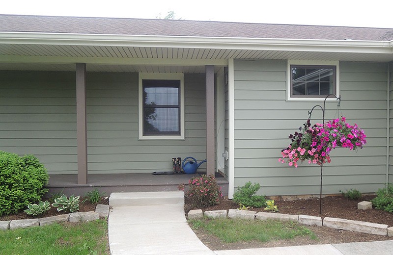 Remodeling - outside entrance with the addition of a laundry room