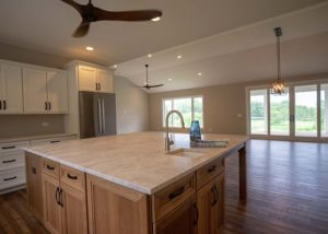 Open Concept Kitchen with Large Island