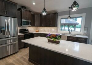 Open Concept Kitchen Area with Island