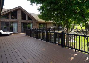 New Deck with black railings