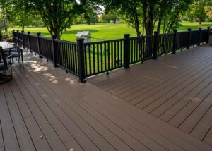 New Deck with black railings