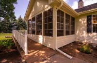 Porch addition with wheelchair ramp