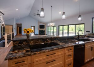 Kitchen Island look toward great room