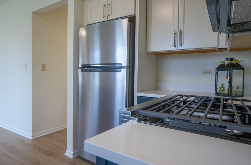 New cabinets that were the same footprint for easy remodel