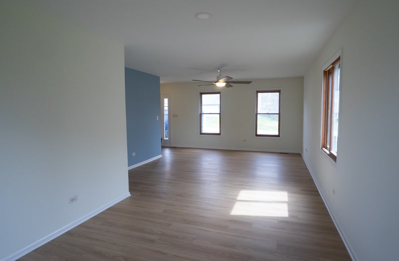 New flooring and paint for Living room and dinning area