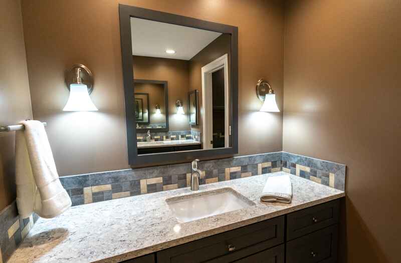 Sink and Counter on Either Side of the Bathroom