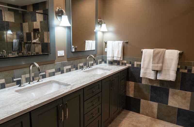 Double Sink Area in Master Bathroom