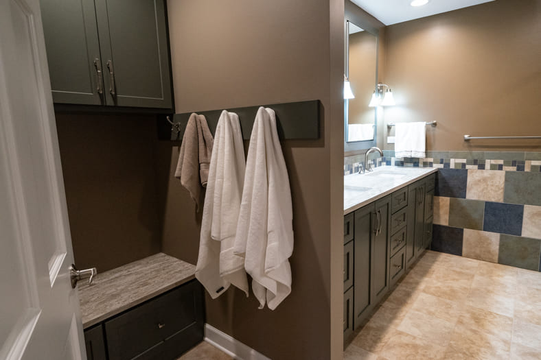 Master Shower Area with Storage